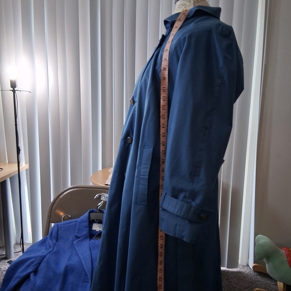 Stylish Blue Trench Coat - Picture 4 of 7